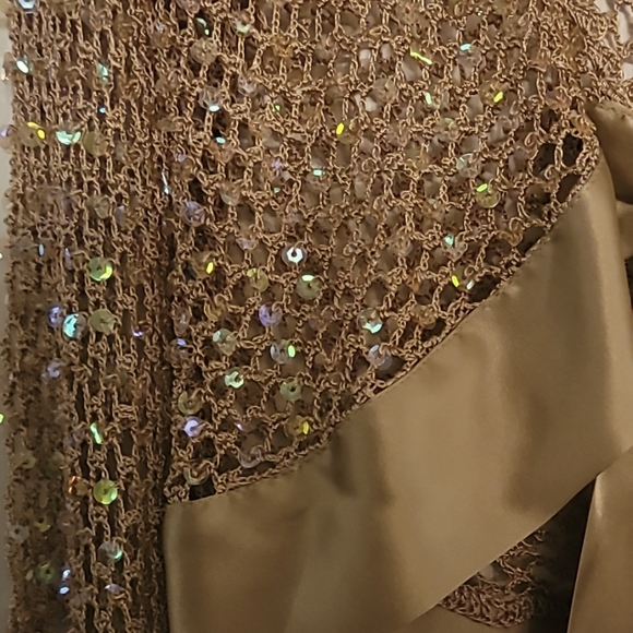 Tan Sequin Cardigan - Picture 3 of 4